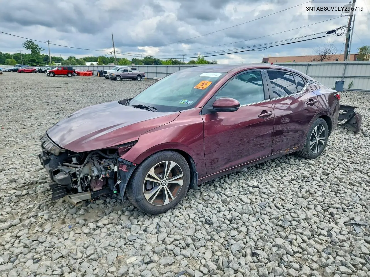 2020 Nissan Sentra Sv VIN: 3N1AB8CV0LY296719 Lot: 61861866
