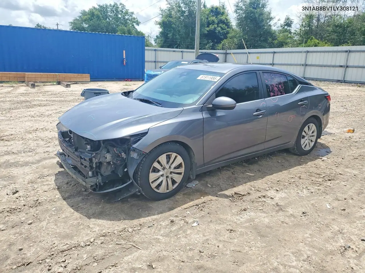 2020 Nissan Sentra S VIN: 3N1AB8BV1LY308121 Lot: 61911986
