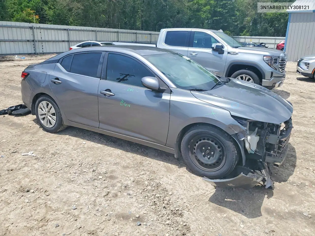2020 Nissan Sentra S VIN: 3N1AB8BV1LY308121 Lot: 61911986