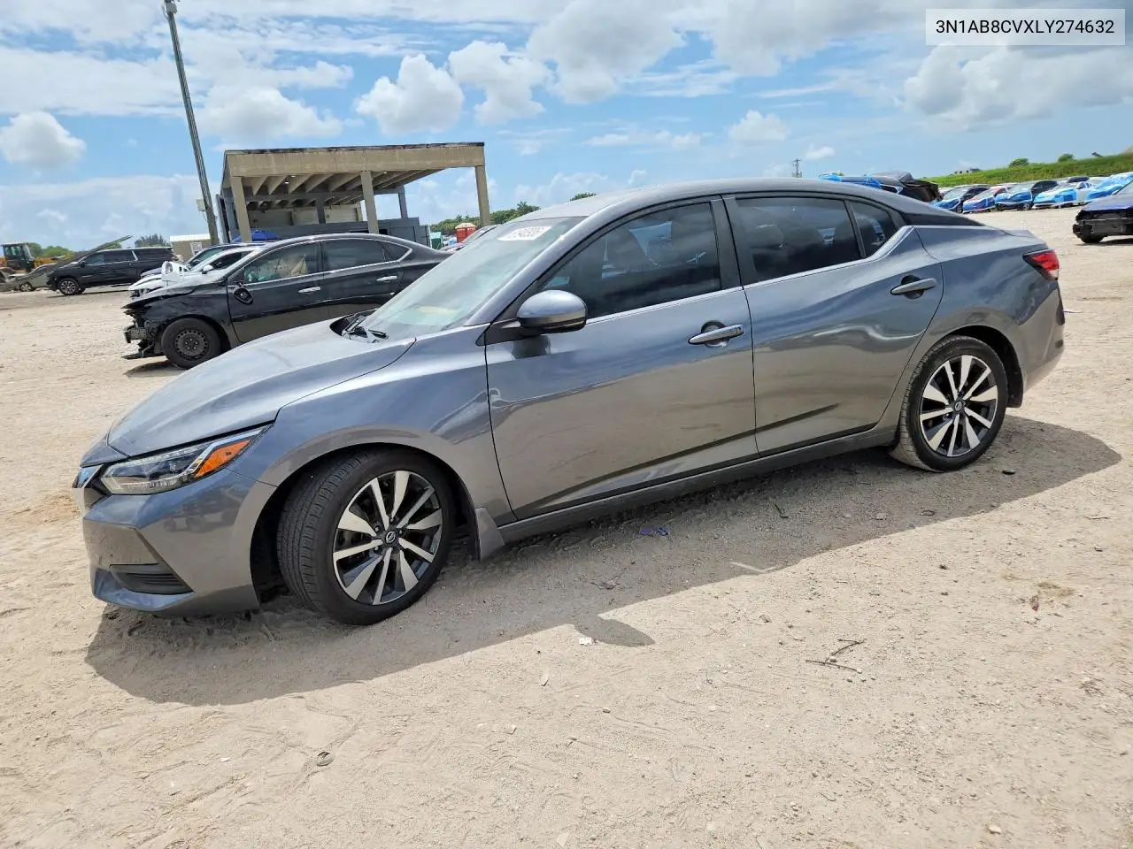 2020 Nissan Sentra Sv VIN: 3N1AB8CVXLY274632 Lot: 61940936