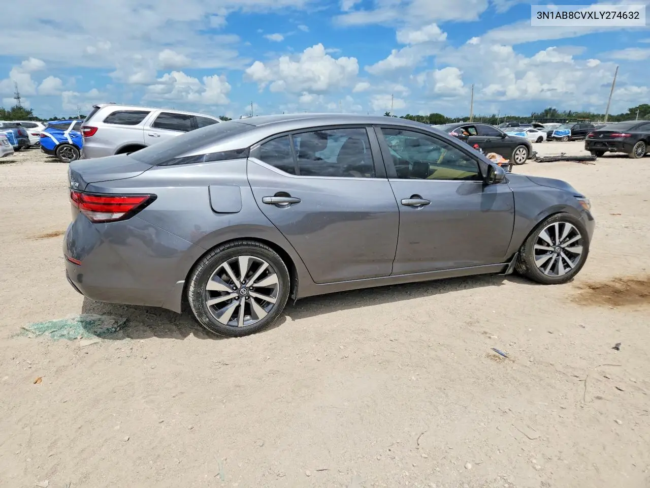 2020 Nissan Sentra Sv VIN: 3N1AB8CVXLY274632 Lot: 61940936