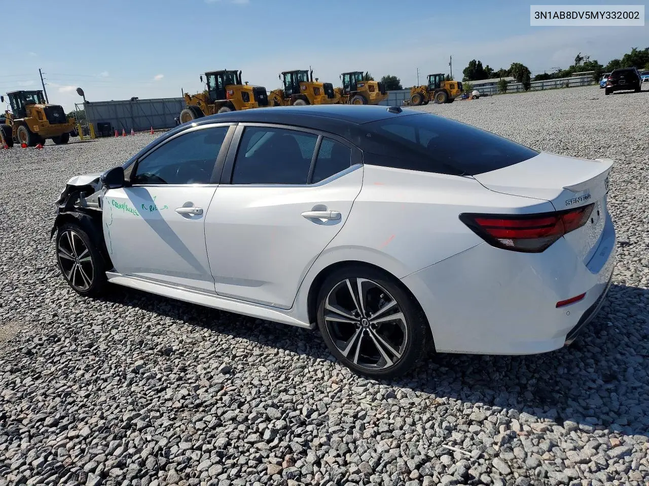 2021 Nissan Sentra Sr VIN: 3N1AB8DV5MY332002 Lot: 58585086