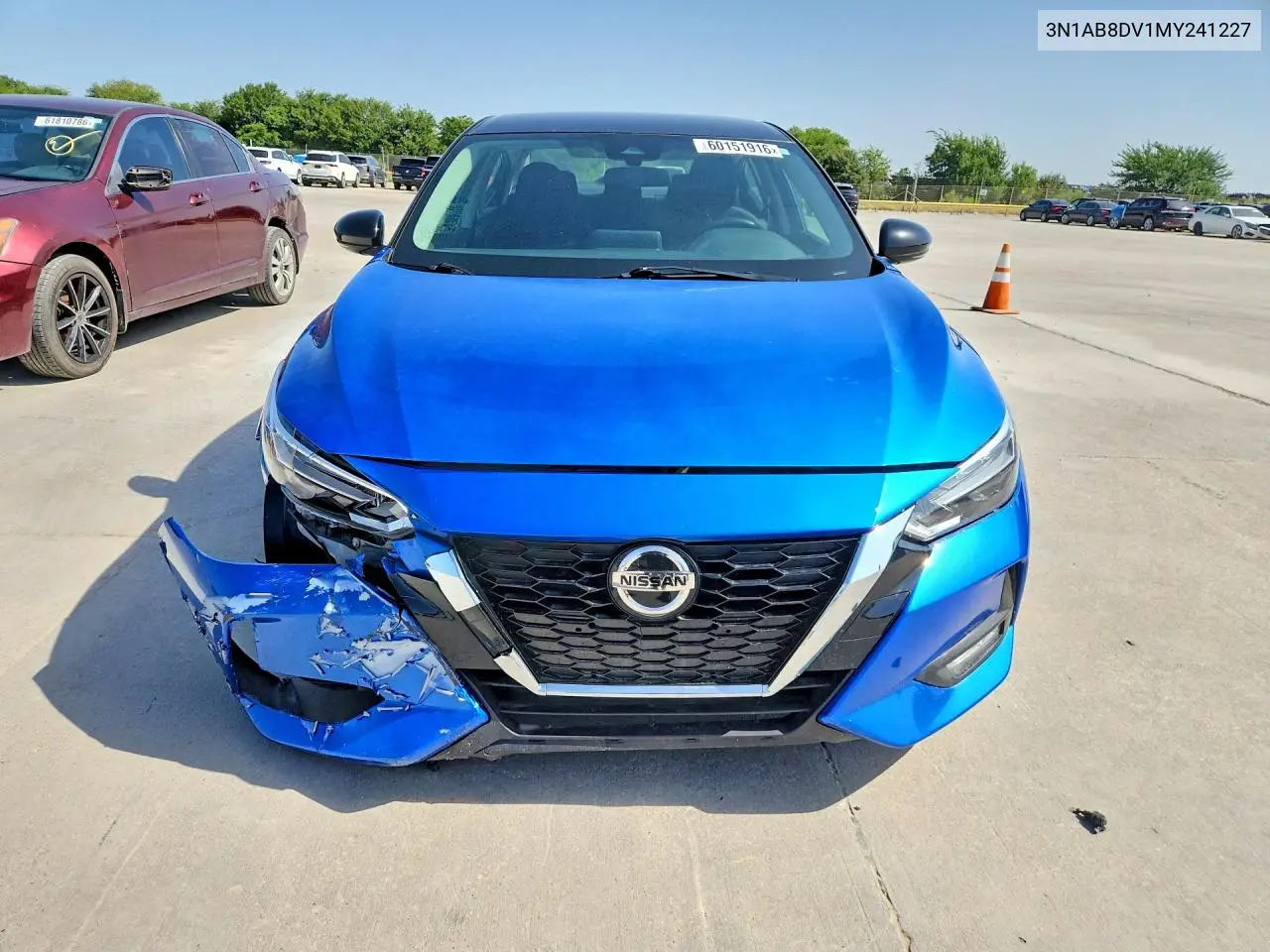 2021 Nissan Sentra Sr VIN: 3N1AB8DV1MY241227 Lot: 60151916