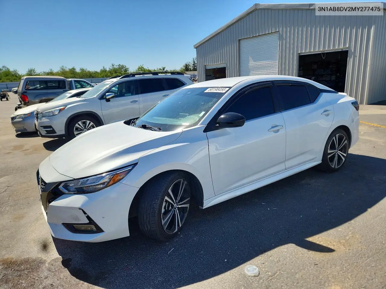 2021 Nissan Sentra Sr VIN: 3N1AB8DV2MY277475 Lot: 60198456