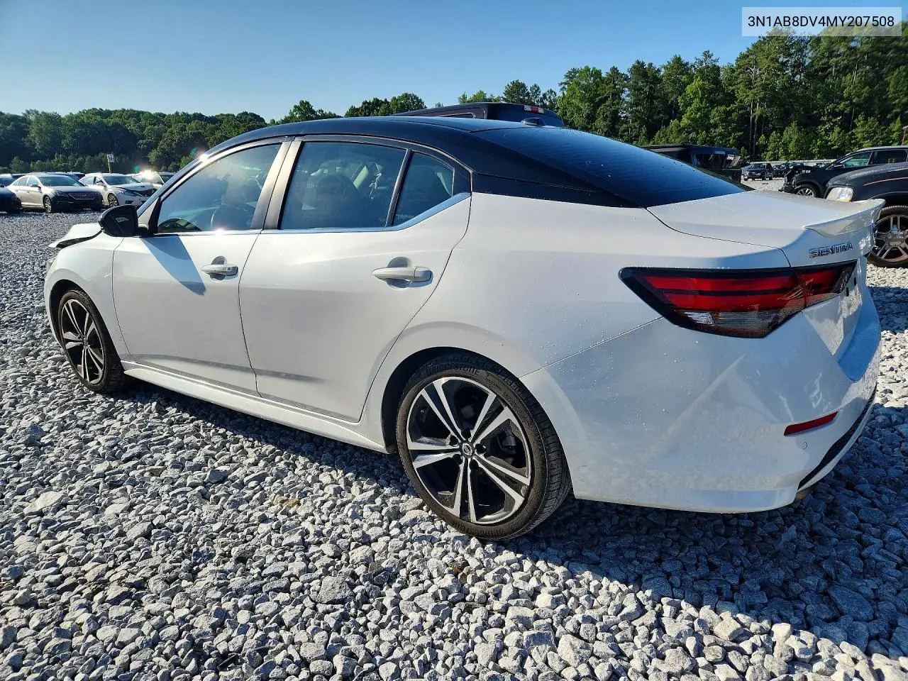 2021 Nissan Sentra Sr VIN: 3N1AB8DV4MY207508 Lot: 61383176
