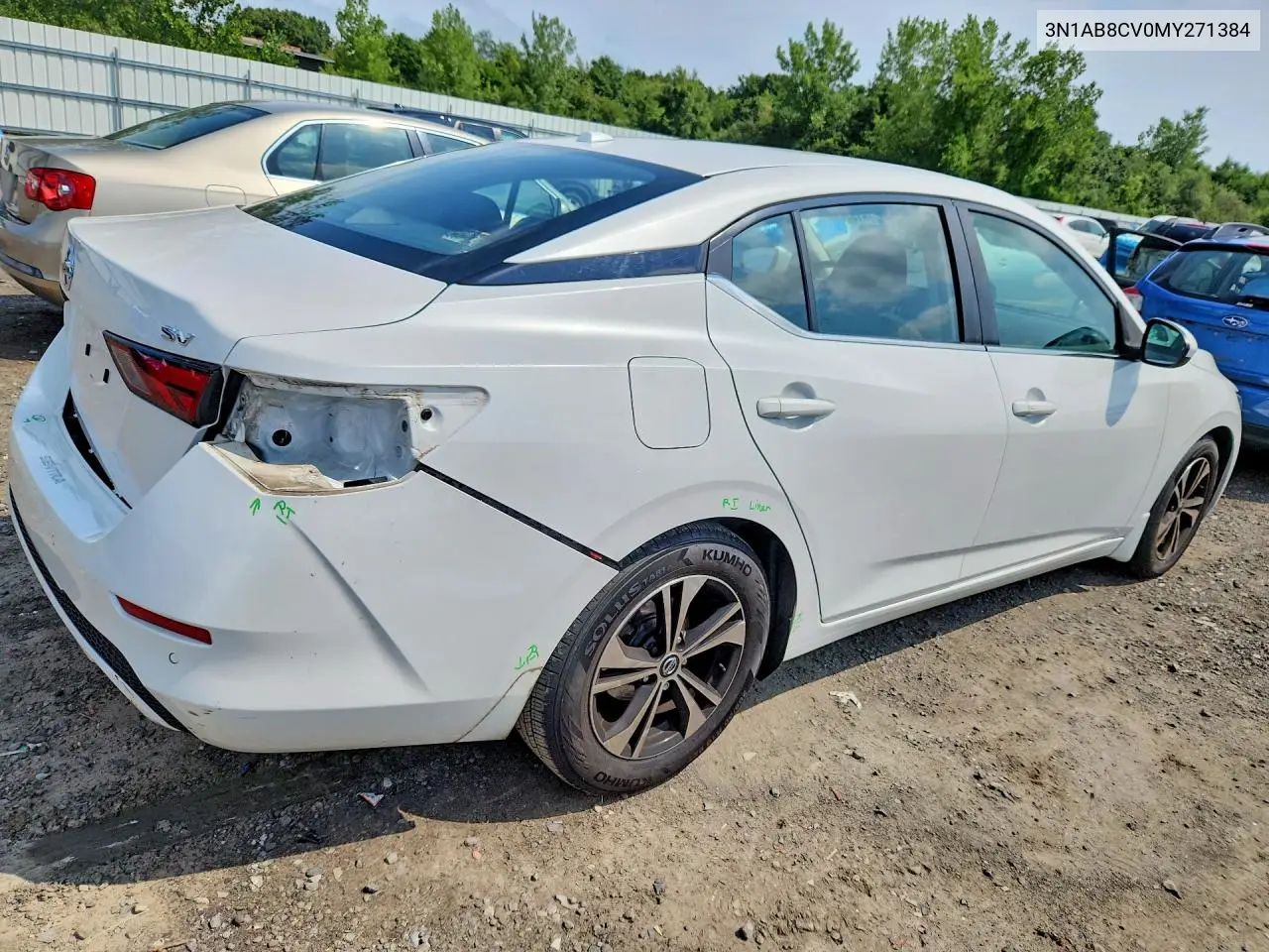 2021 Nissan Sentra Sv VIN: 3N1AB8CV0MY271384 Lot: 61592466