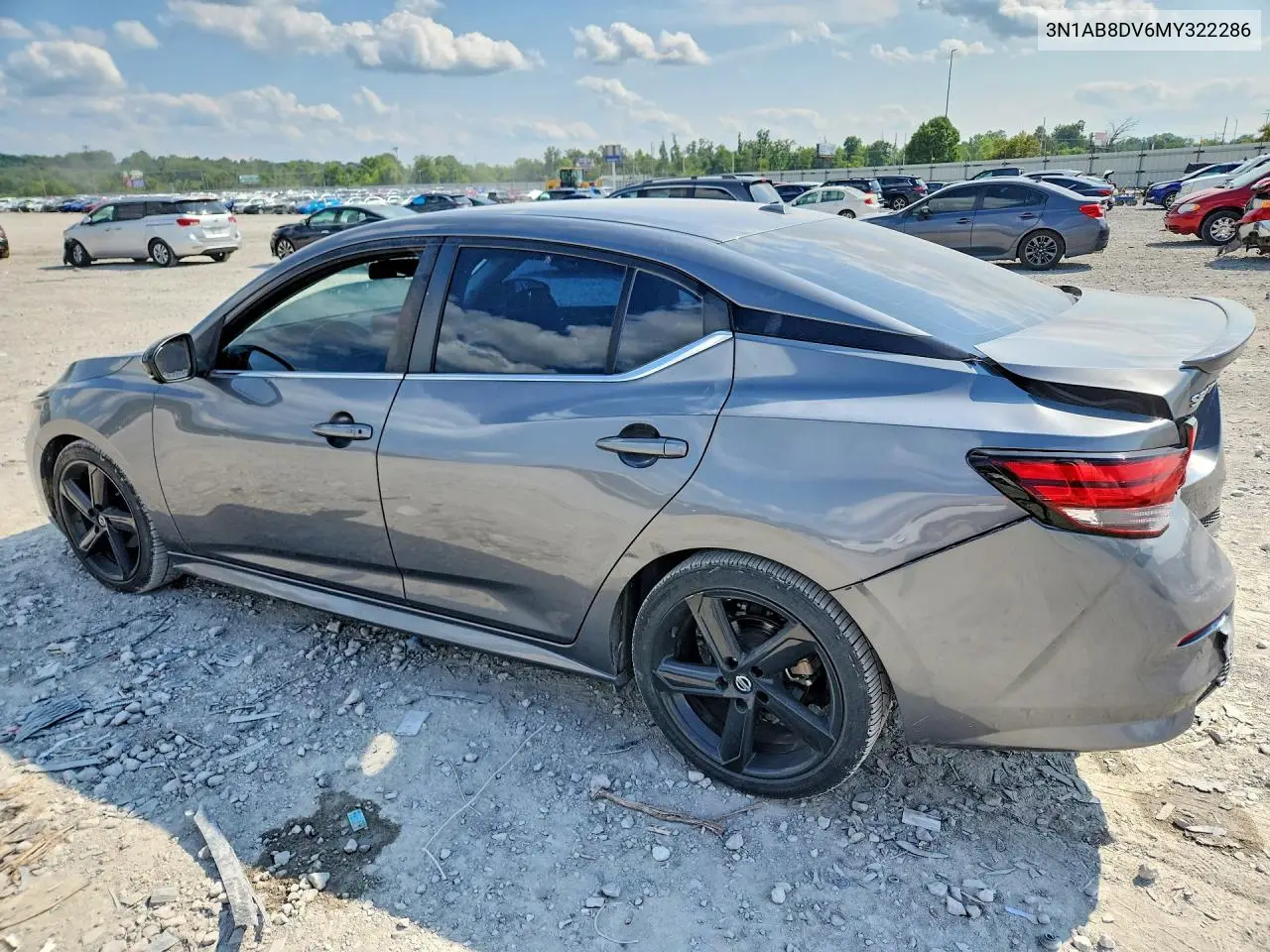 2021 Nissan Sentra Sr VIN: 3N1AB8DV6MY322286 Lot: 61721326