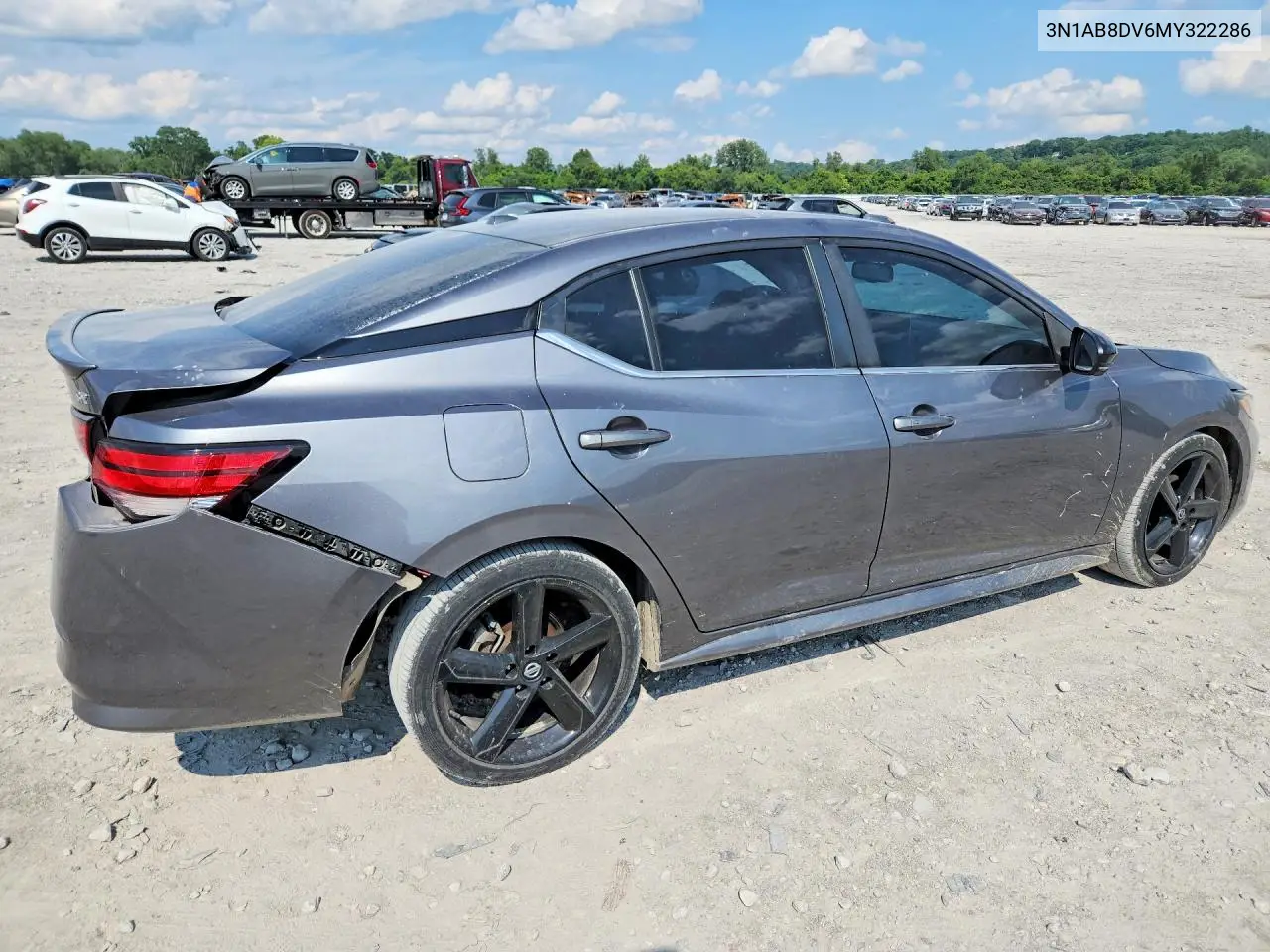2021 Nissan Sentra Sr VIN: 3N1AB8DV6MY322286 Lot: 61721326