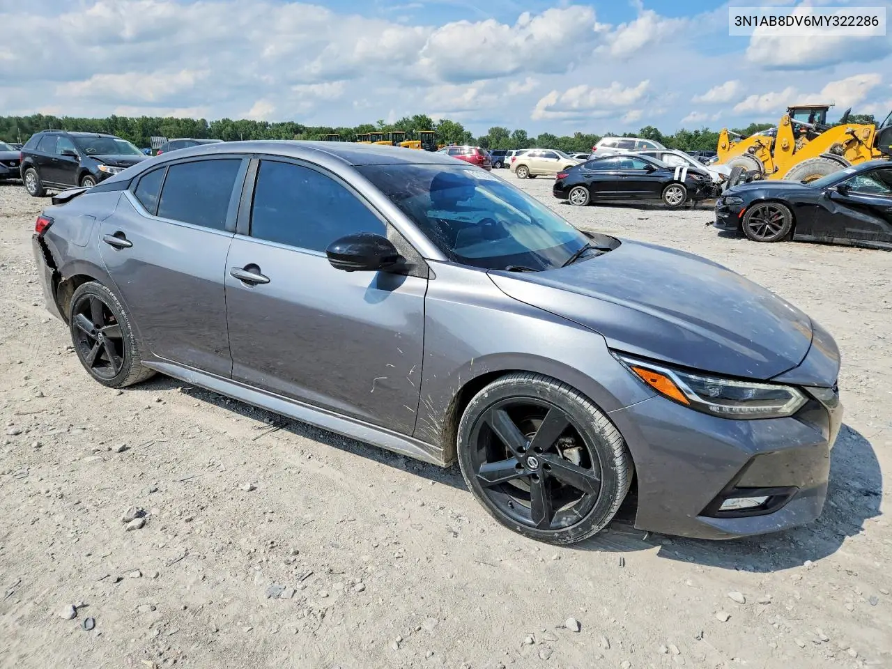 2021 Nissan Sentra Sr VIN: 3N1AB8DV6MY322286 Lot: 61721326