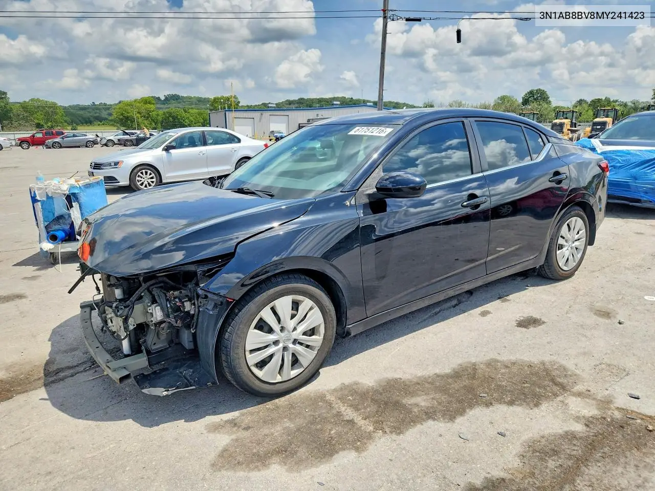 2021 Nissan Sentra S VIN: 3N1AB8BV8MY241423 Lot: 61751216