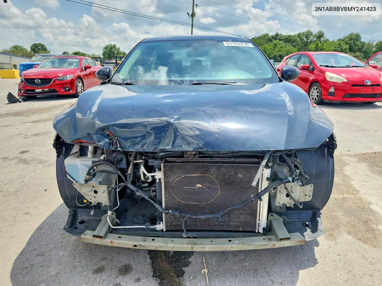 2021 Nissan Sentra S VIN: 3N1AB8BV8MY241423 Lot: 61751216