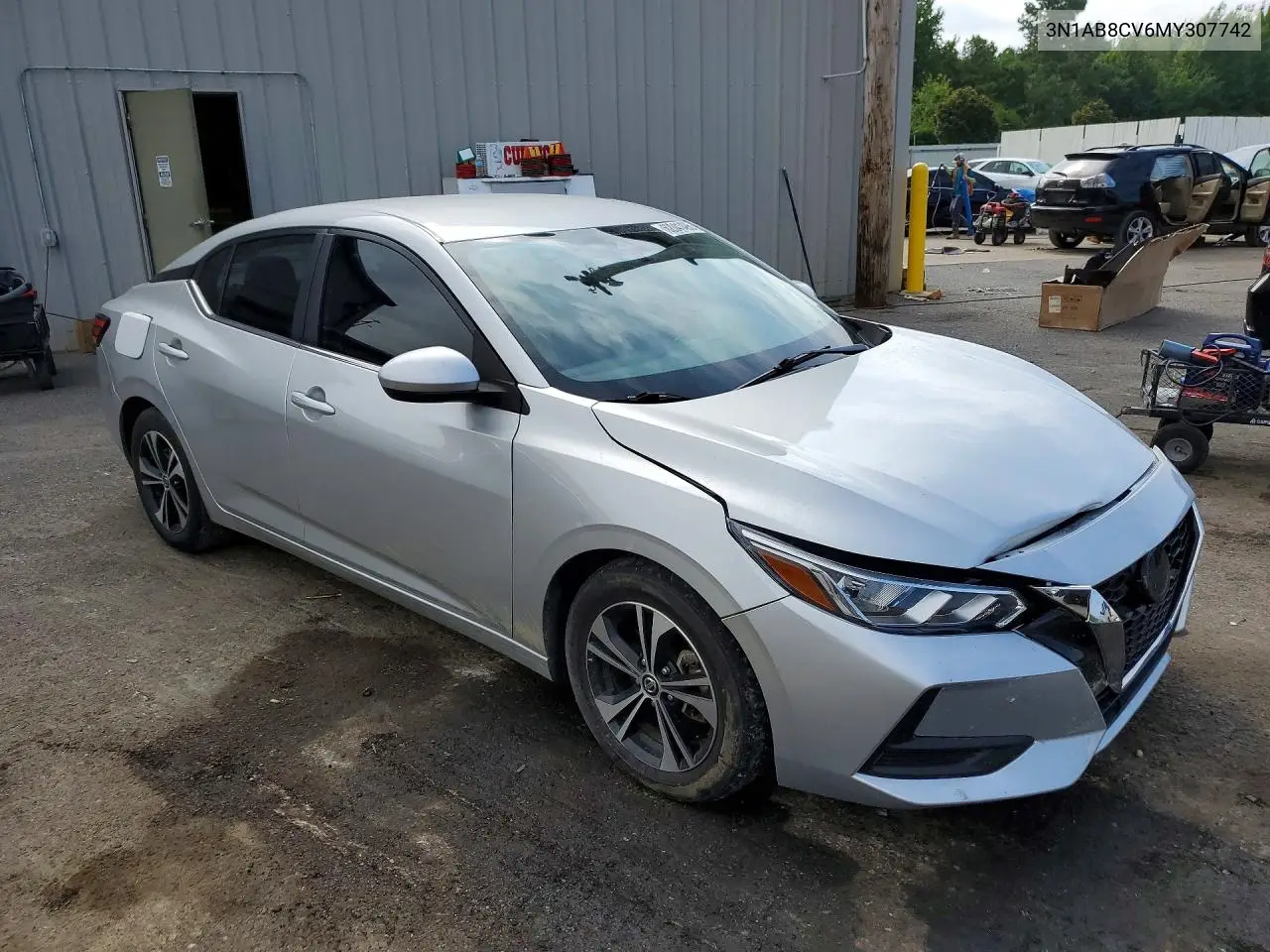 2021 Nissan Sentra Sv VIN: 3N1AB8CV6MY307742 Lot: 62041496