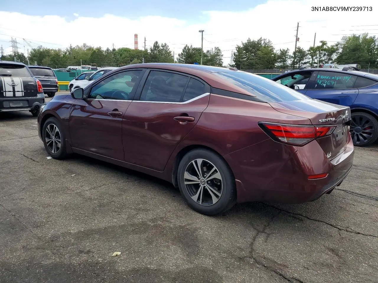 2021 Nissan Sentra Sv VIN: 3N1AB8CV9MY239713 Lot: 62267516