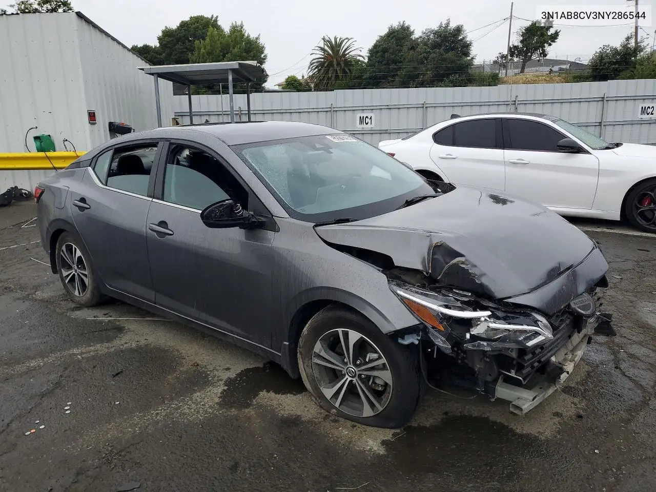 2022 Nissan Sentra Sv VIN: 3N1AB8CV3NY286544 Lot: 52010286