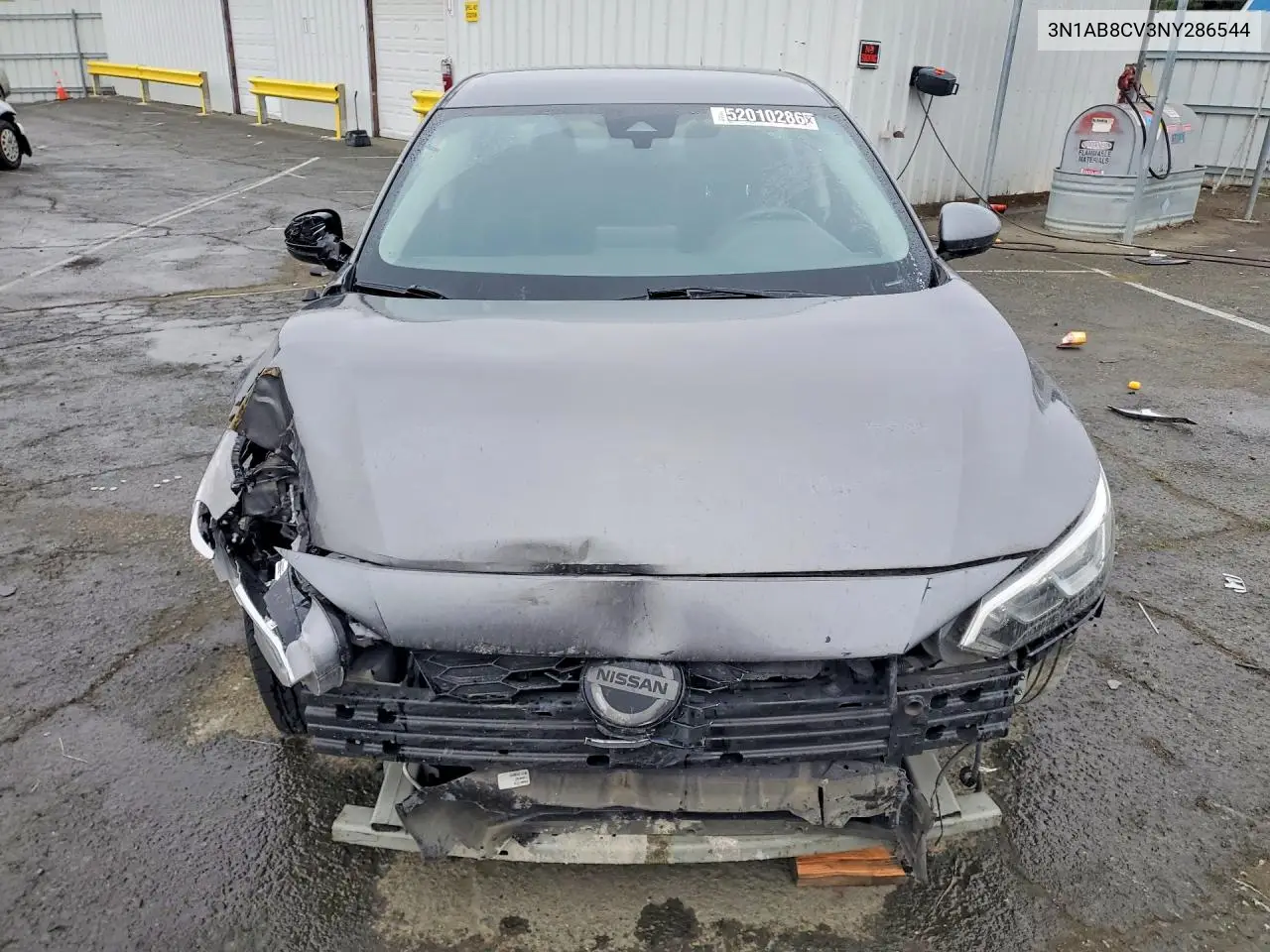 2022 Nissan Sentra Sv VIN: 3N1AB8CV3NY286544 Lot: 52010286