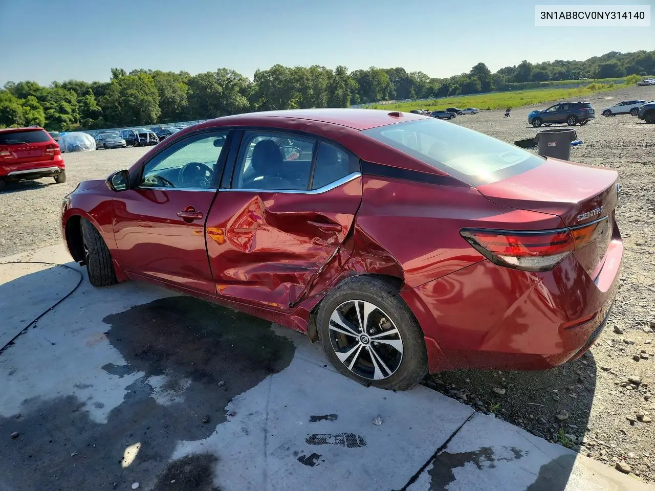 2022 Nissan Sentra Sv VIN: 3N1AB8CV0NY314140 Lot: 61196706
