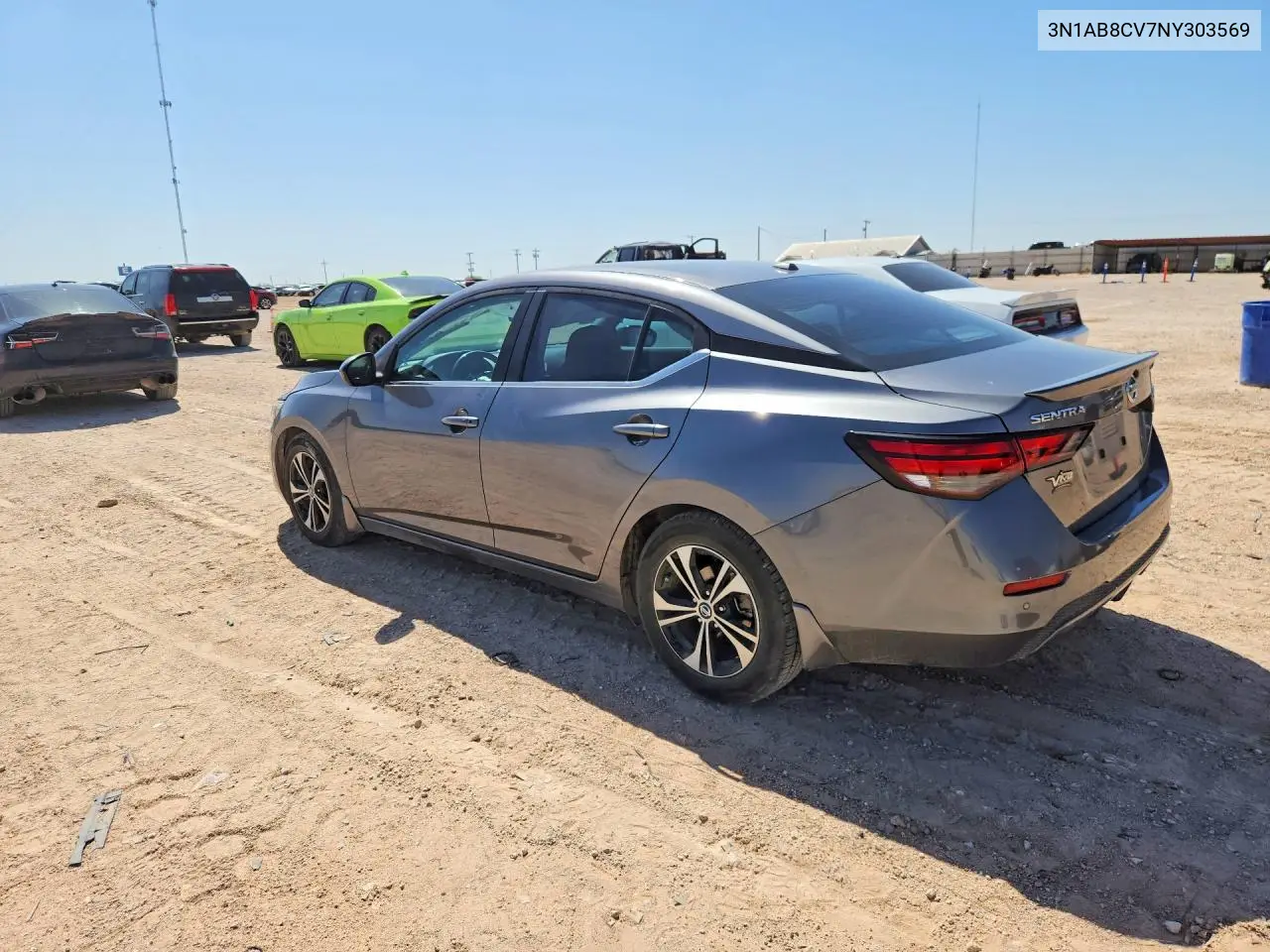 2022 Nissan Sentra Sv VIN: 3N1AB8CV7NY303569 Lot: 62092106