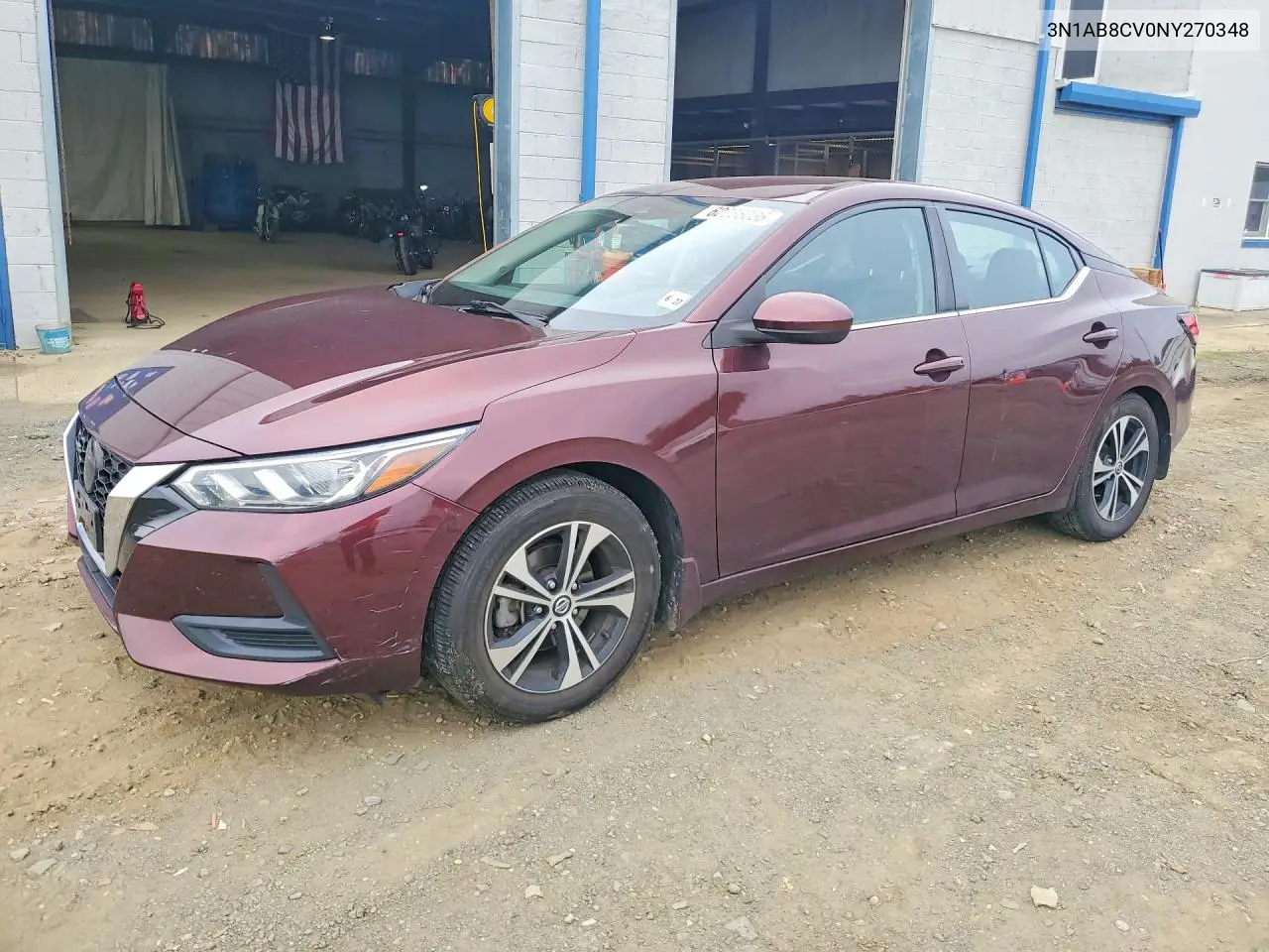 2022 Nissan Sentra Sv VIN: 3N1AB8CV0NY270348 Lot: 62236036