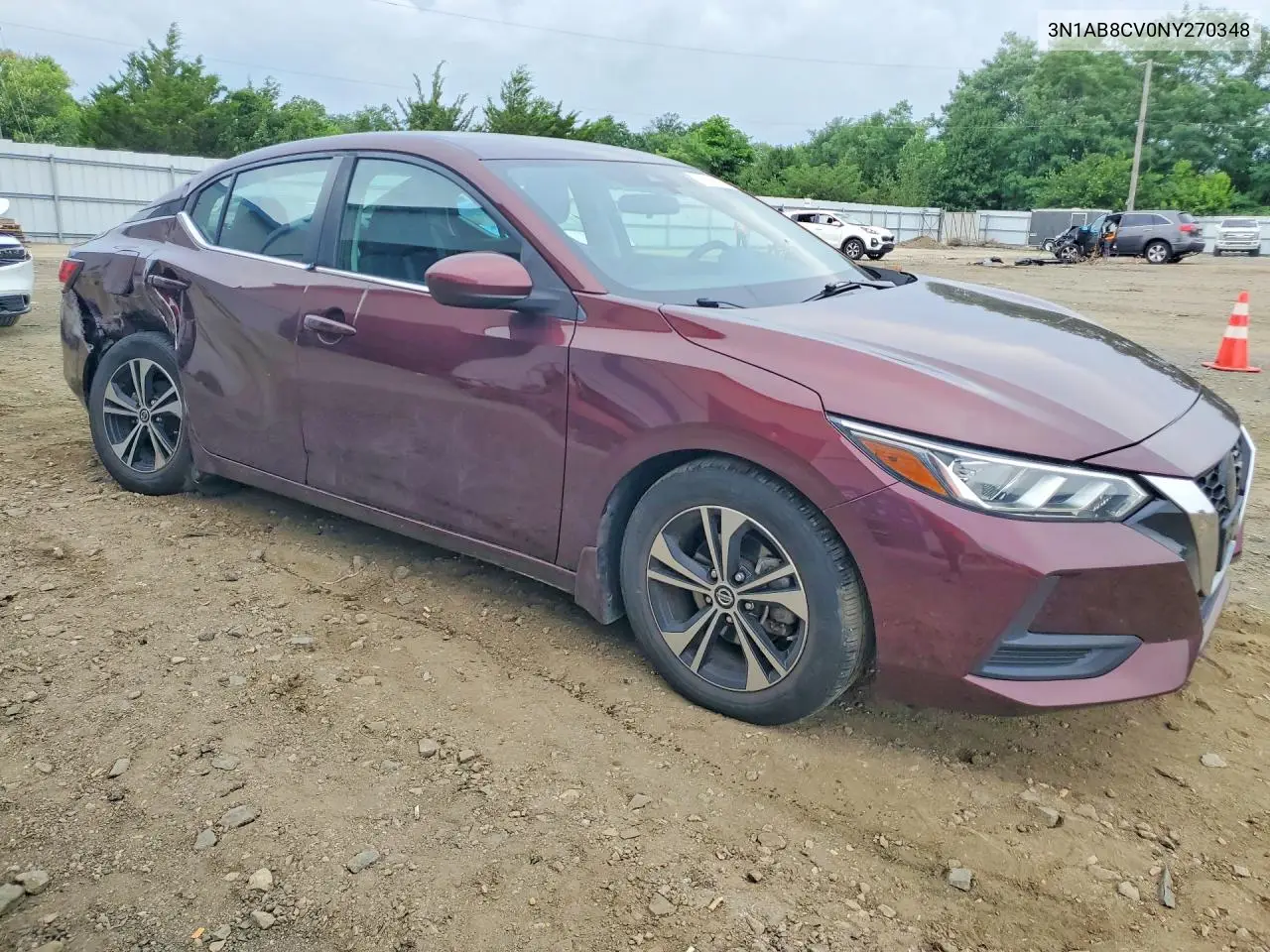 2022 Nissan Sentra Sv VIN: 3N1AB8CV0NY270348 Lot: 62236036