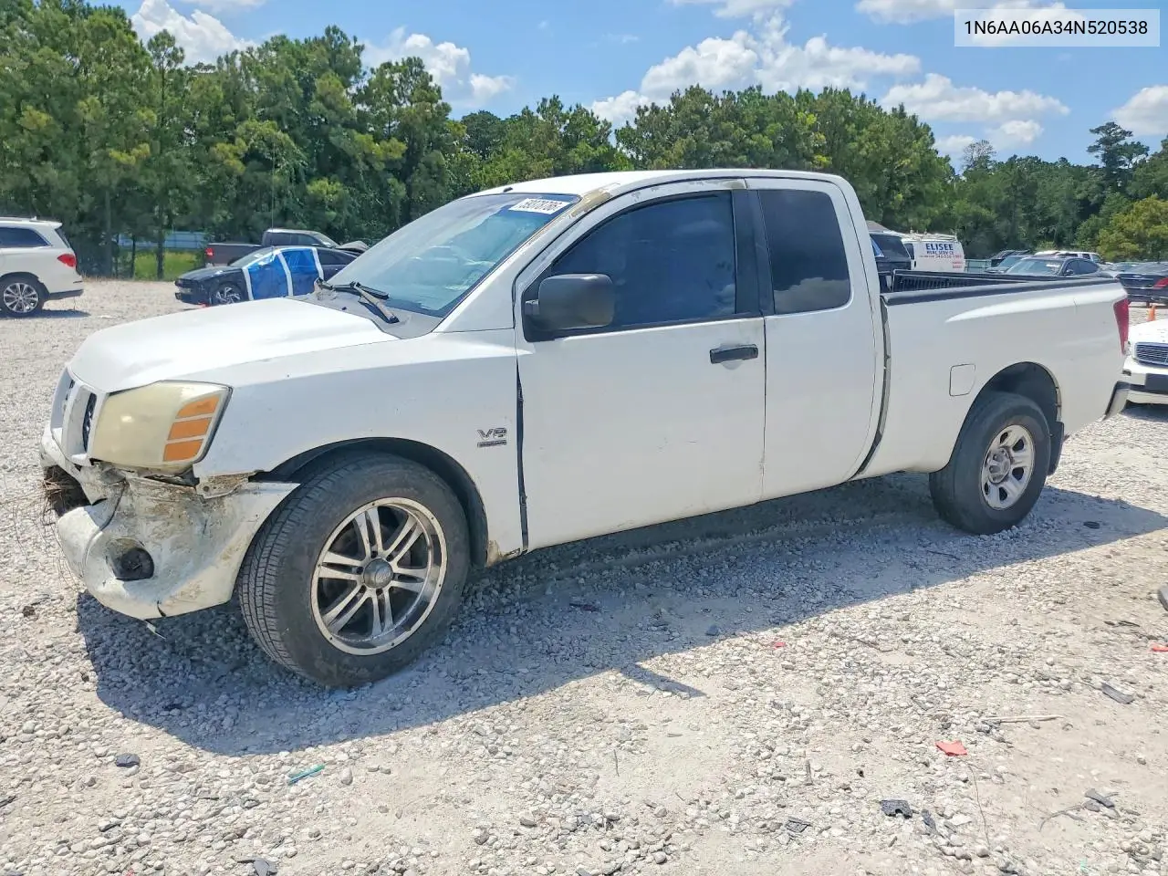 2004 Nissan Titan Xe/Se/Le VIN: 1N6AA06A34N520538 Lot: 59378786