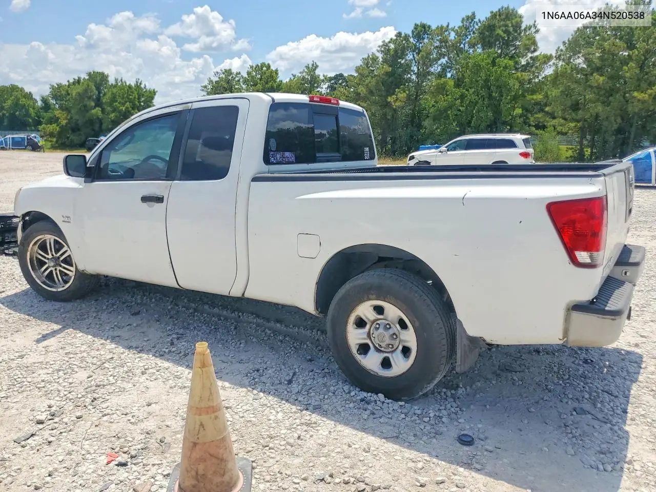 2004 Nissan Titan Xe/Se/Le VIN: 1N6AA06A34N520538 Lot: 59378786
