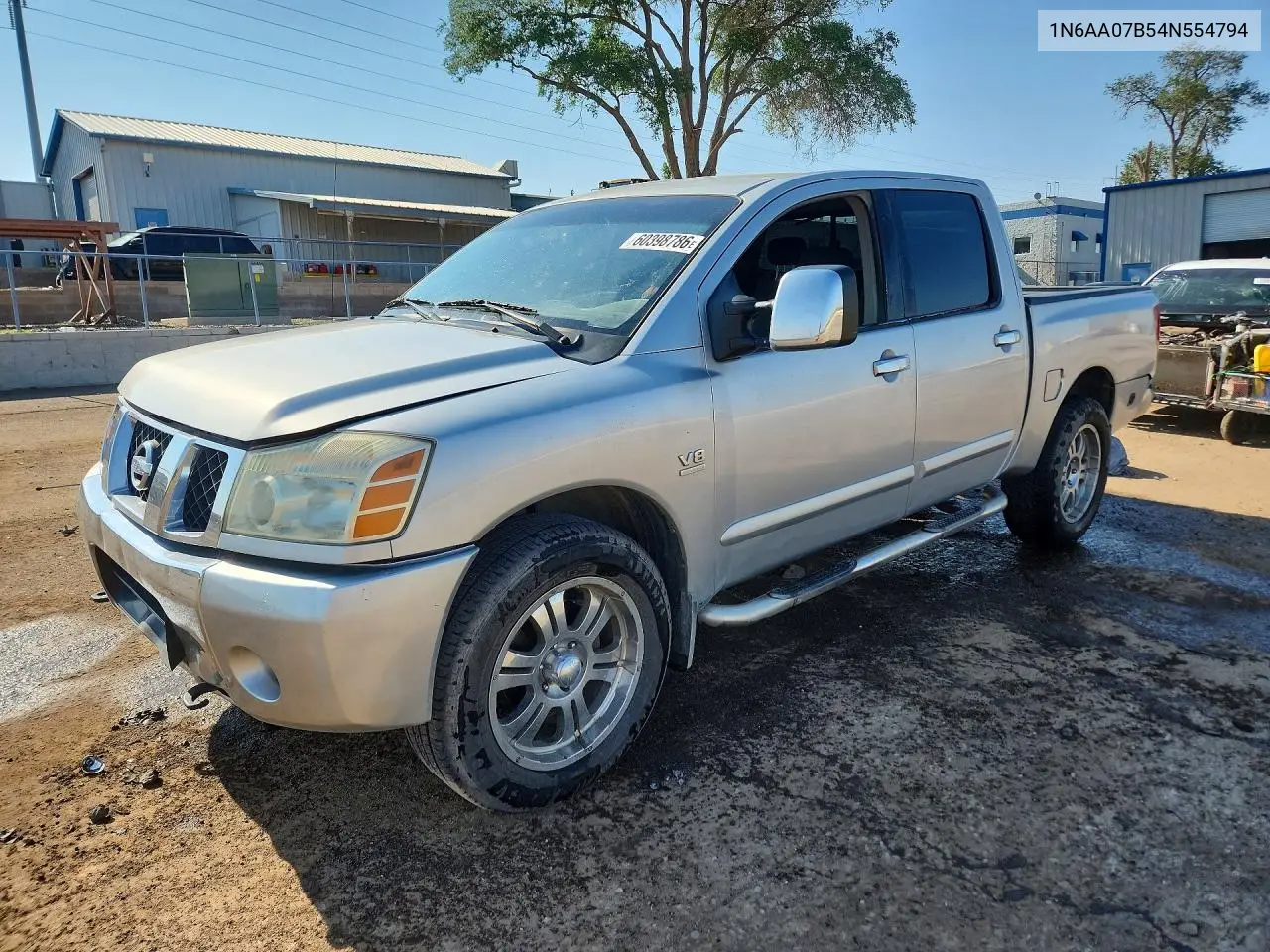 2004 Nissan Titan Xe/Se/Le VIN: 1N6AA07B54N554794 Lot: 60398786