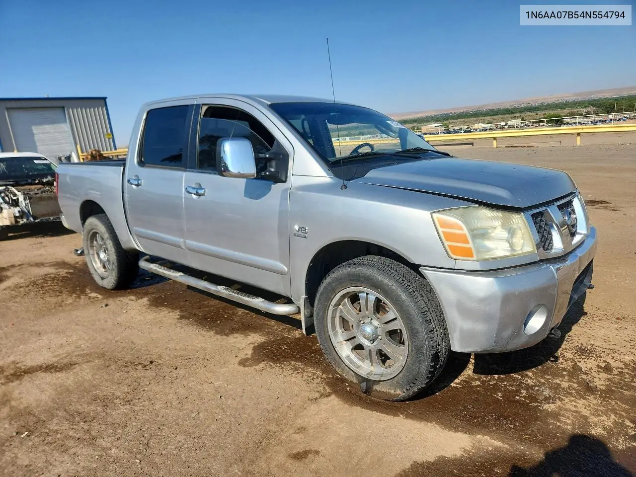 2004 Nissan Titan Xe/Se/Le VIN: 1N6AA07B54N554794 Lot: 60398786