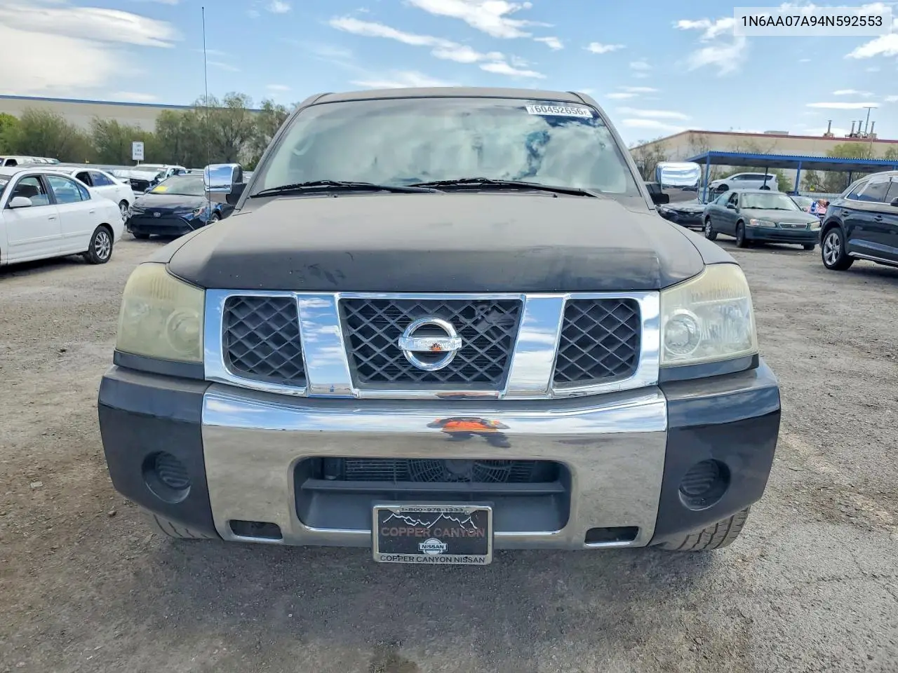 2004 Nissan Titan Xe/Se/Le VIN: 1N6AA07A94N592553 Lot: 60452656