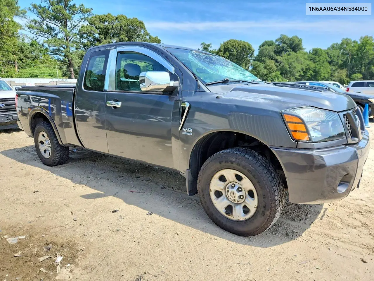 2004 Nissan Titan Xe VIN: 1N6AA06A34N584000 Lot: 61242016