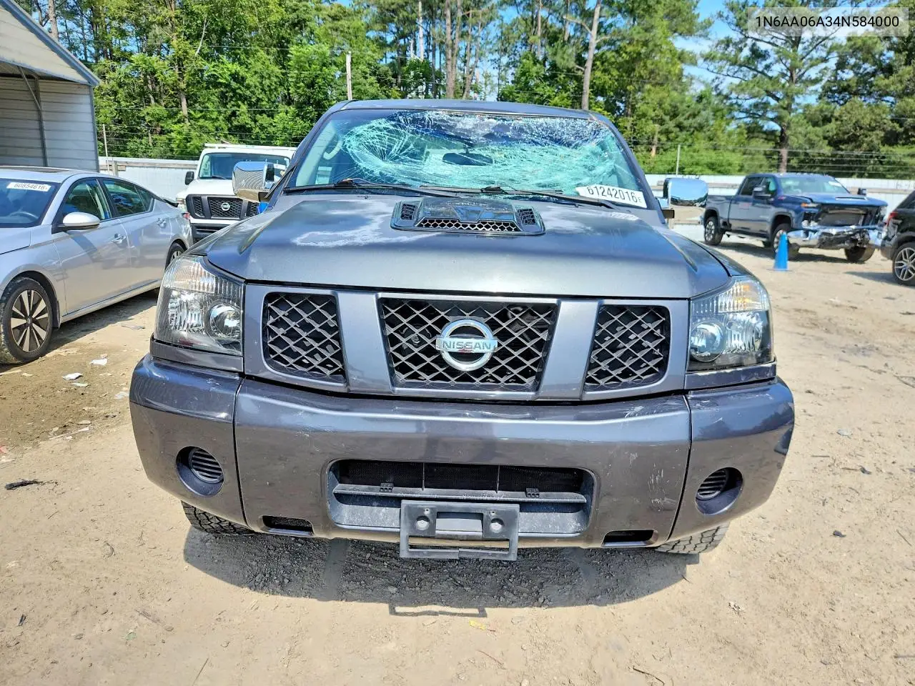 2004 Nissan Titan Xe VIN: 1N6AA06A34N584000 Lot: 61242016
