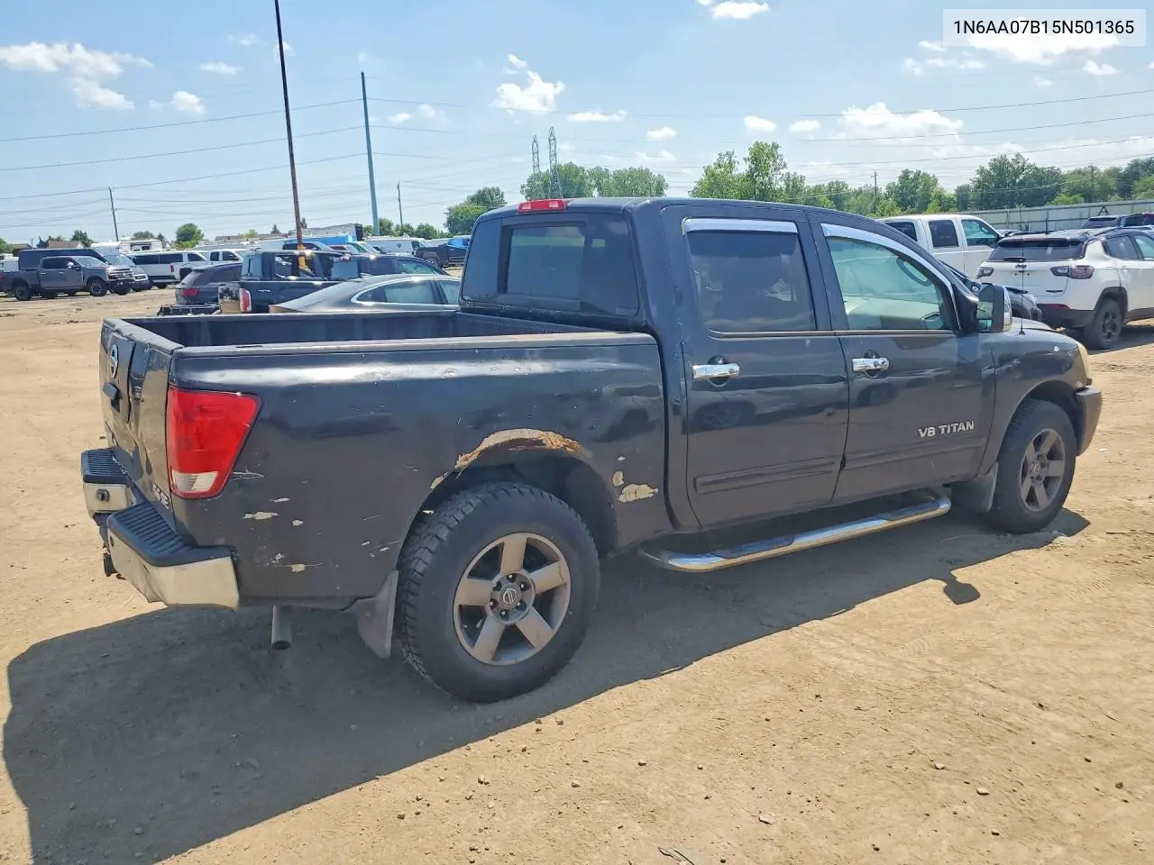 2005 Nissan Titan Xe VIN: 1N6AA07B15N501365 Lot: 58770326