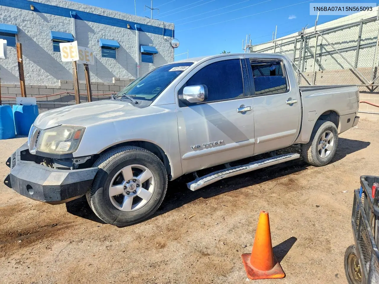 2005 Nissan Titan Xe VIN: 1N6BA07A15N565093 Lot: 60612096