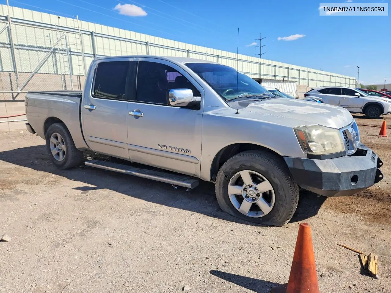 2005 Nissan Titan Xe VIN: 1N6BA07A15N565093 Lot: 60612096