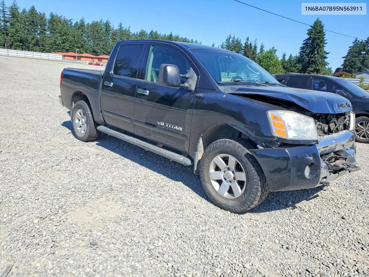 2005 Nissan Titan Xe VIN: 1N6BA07B95N563911 Lot: 61081116