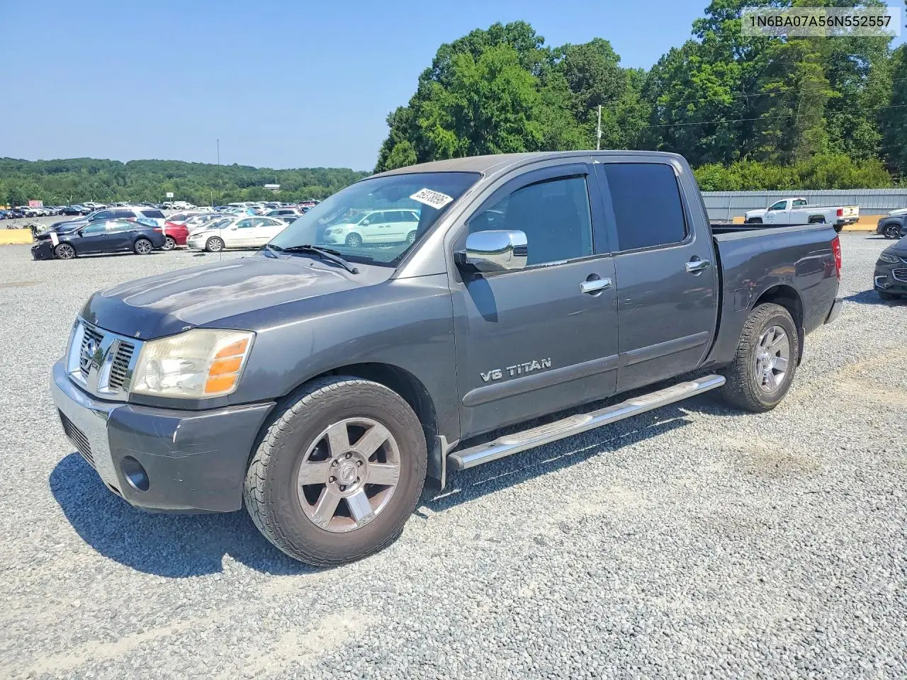2006 Nissan Titan Xe Ffv VIN: 1N6BA07A56N552557 Lot: 59378896