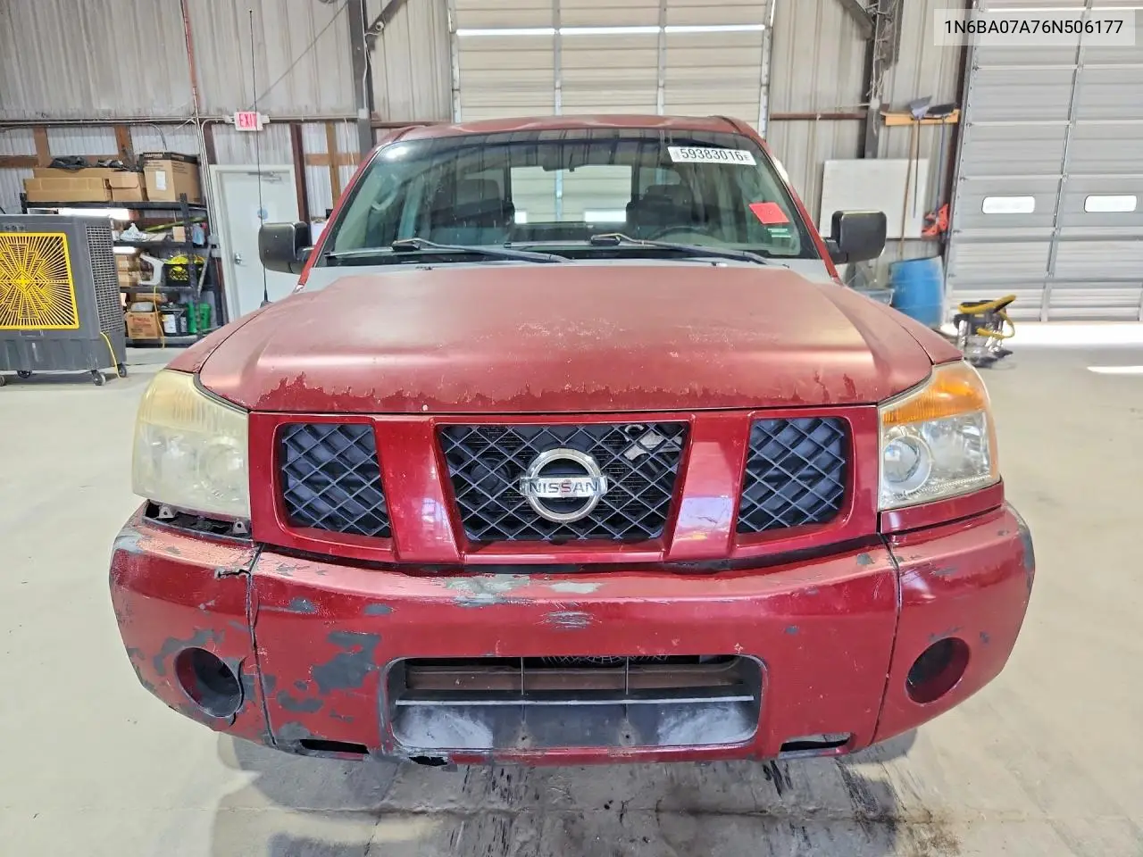 2006 Nissan Titan Xe Ffv VIN: 1N6BA07A76N506177 Lot: 59383016