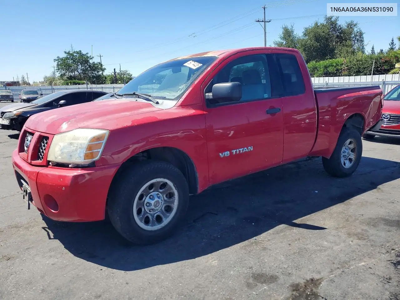2006 Nissan Titan Xe VIN: 1N6AA06A36N531090 Lot: 59714436