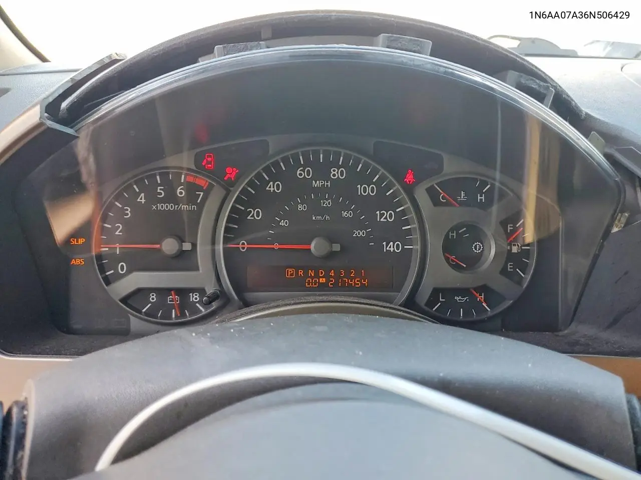 2006 Nissan Titan Xe/Se/Le VIN: 1N6AA07A36N506429 Lot: 61056106