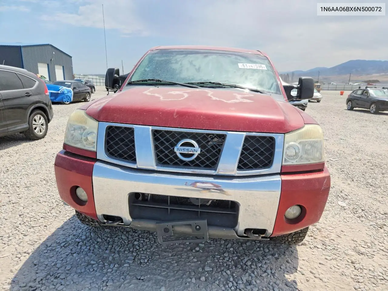 2006 Nissan Titan Xe VIN: 1N6AA06BX6N500072 Lot: 61147596