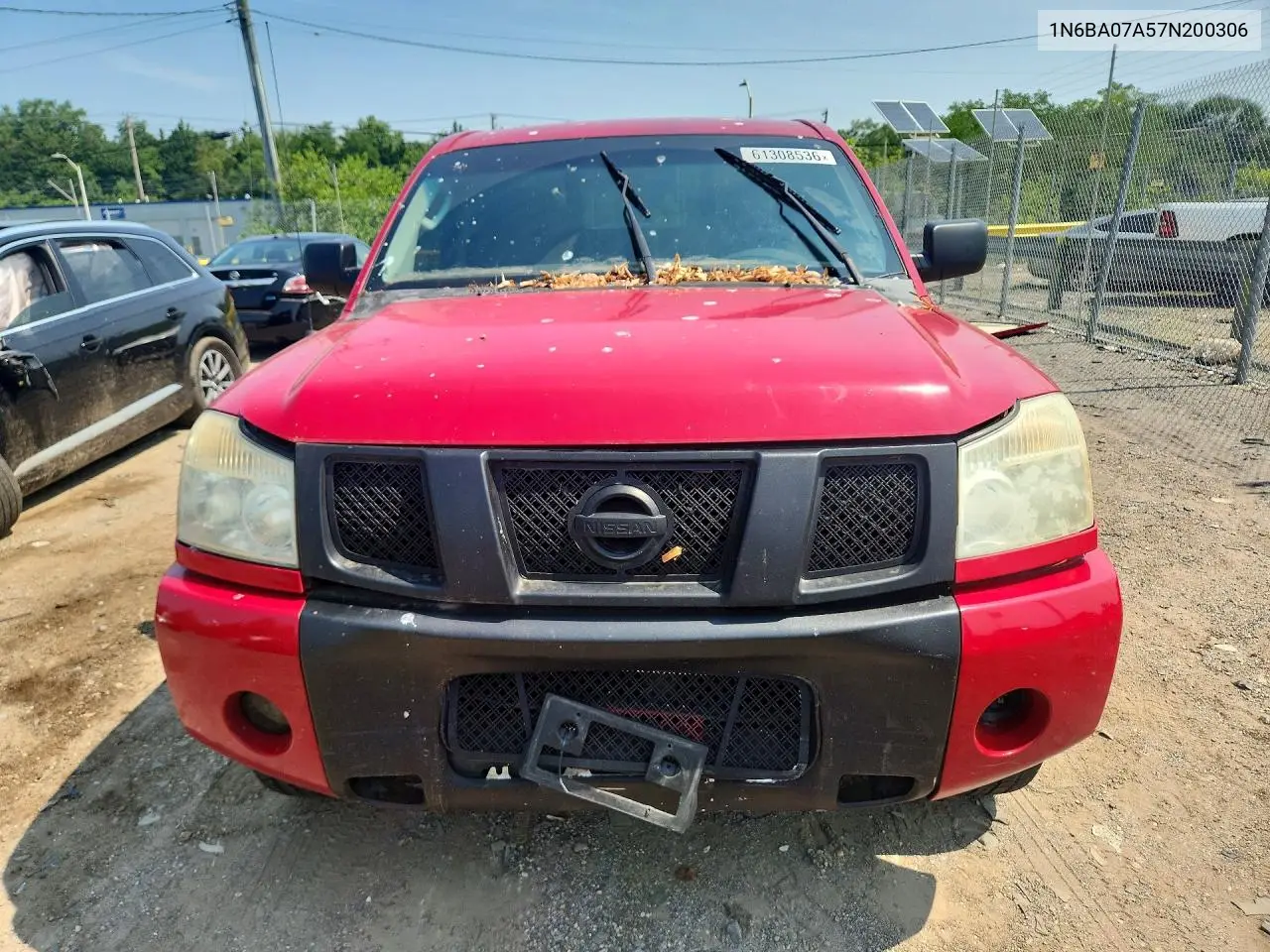 2007 Nissan Titan Xe Ffv VIN: 1N6BA07A57N200306 Lot: 61308536