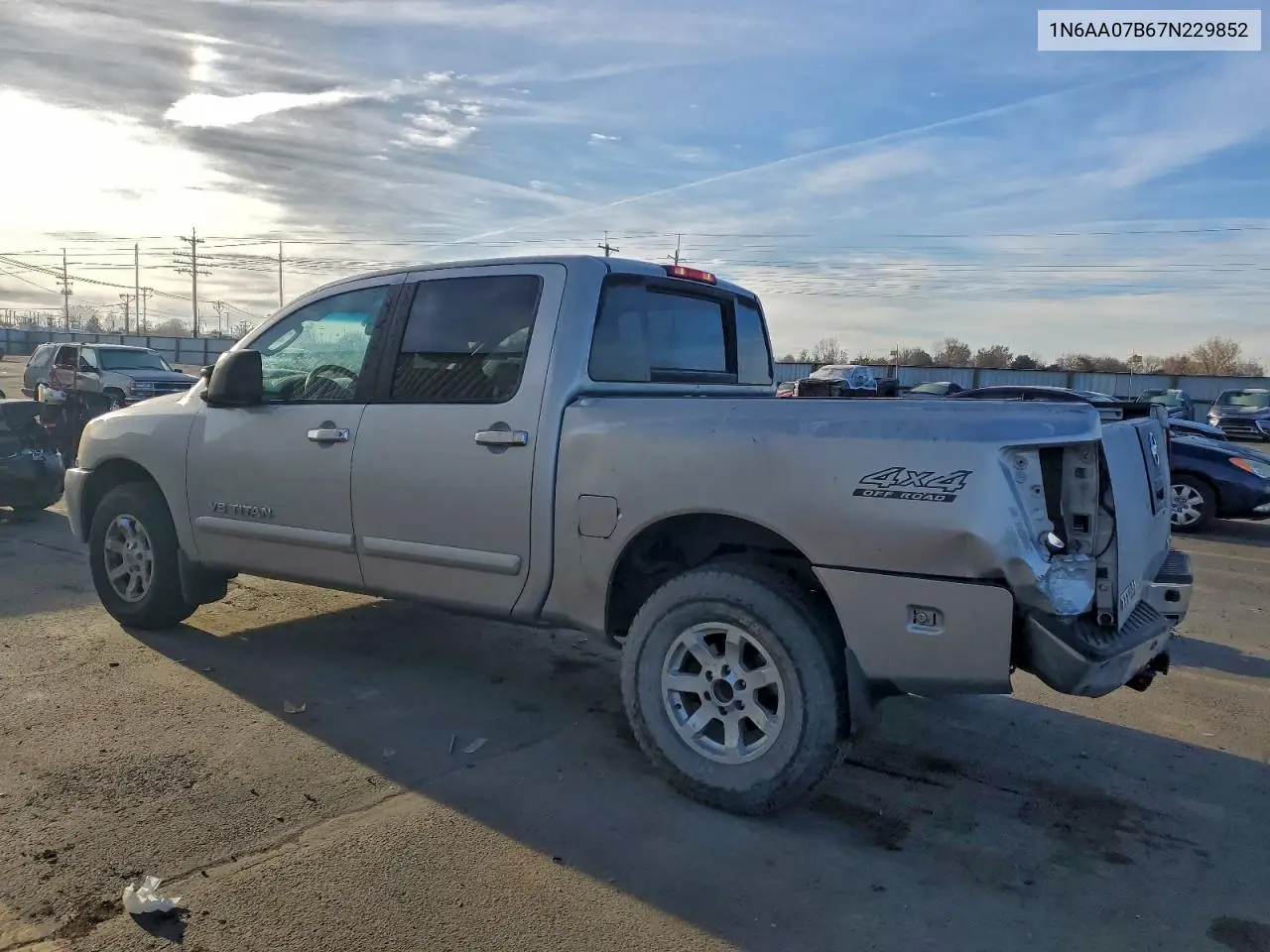 1N6AA07B67N229852 2007 Nissan Titan Xe