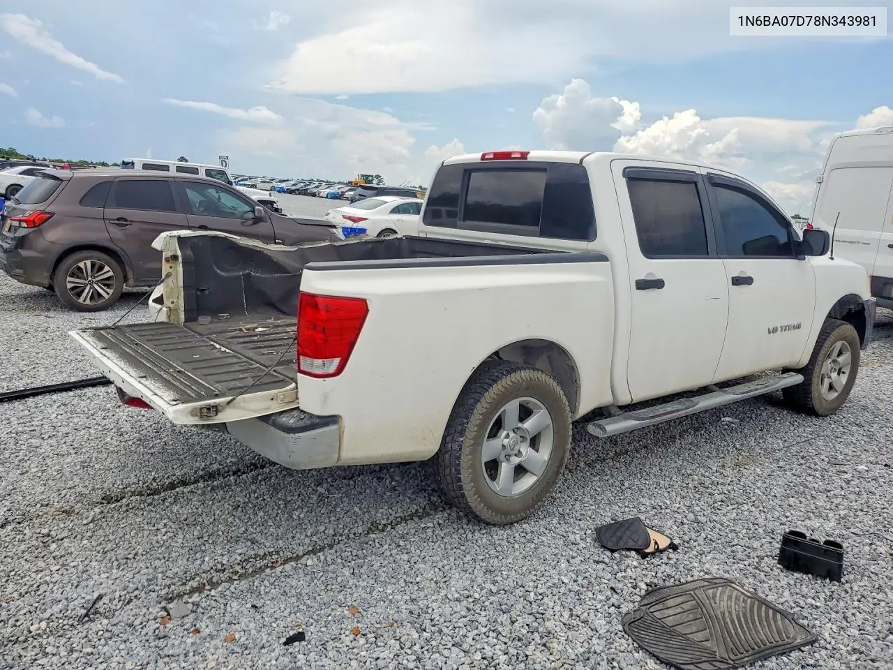 2008 Nissan Titan Xe Ffv VIN: 1N6BA07D78N343981 Lot: 59635296