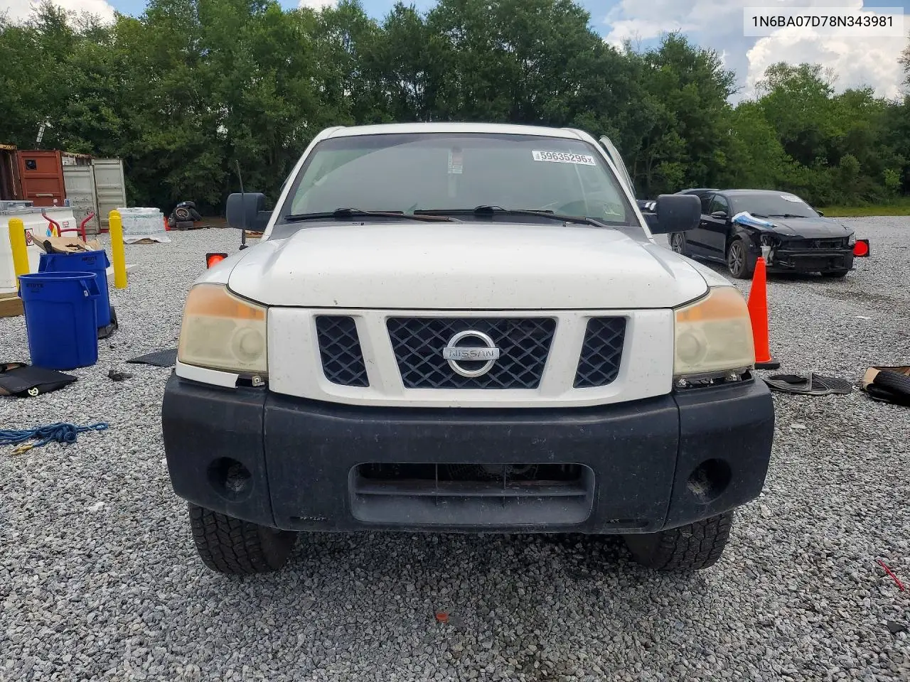2008 Nissan Titan Xe Ffv VIN: 1N6BA07D78N343981 Lot: 59635296