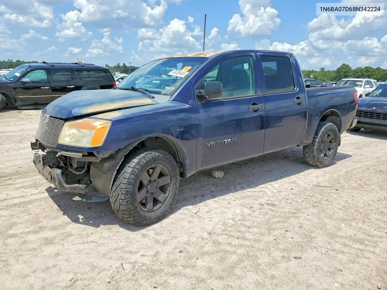 2008 Nissan Titan Xe Ffv VIN: 1N6BA07D68N342224 Lot: 60406446