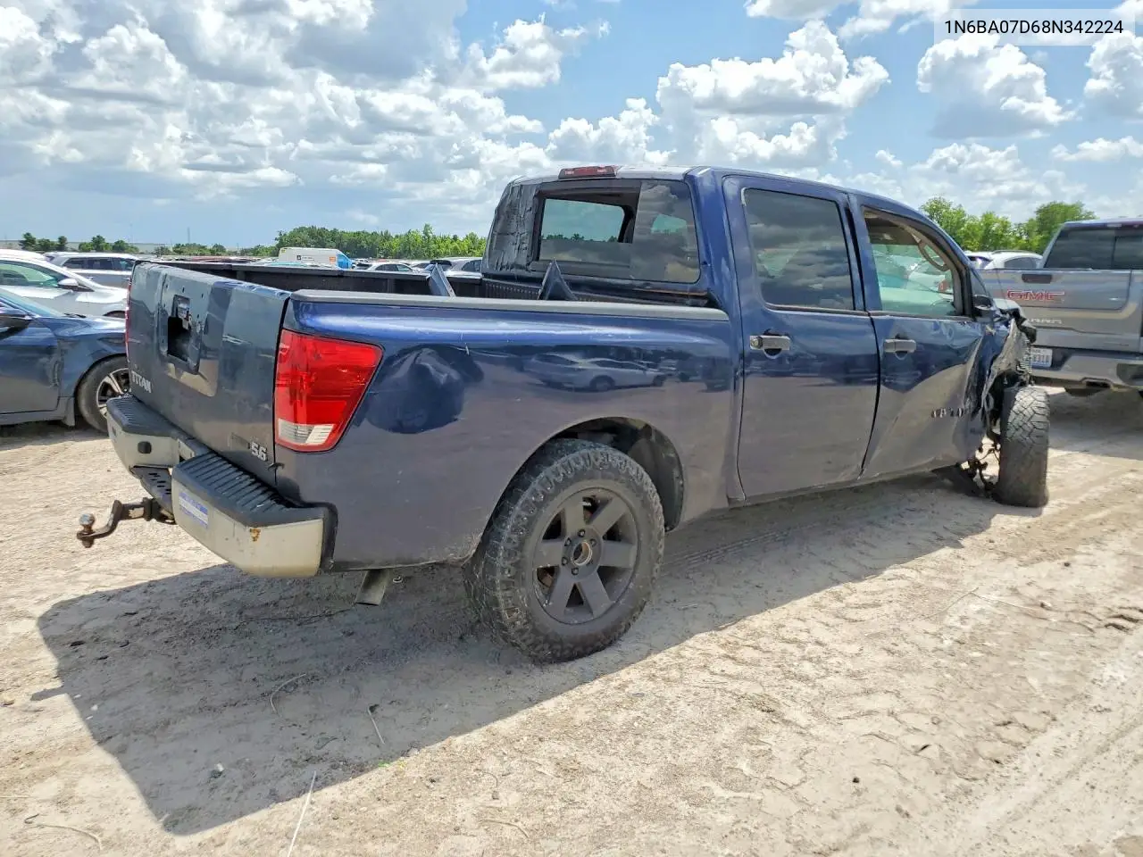 2008 Nissan Titan Xe Ffv VIN: 1N6BA07D68N342224 Lot: 60406446
