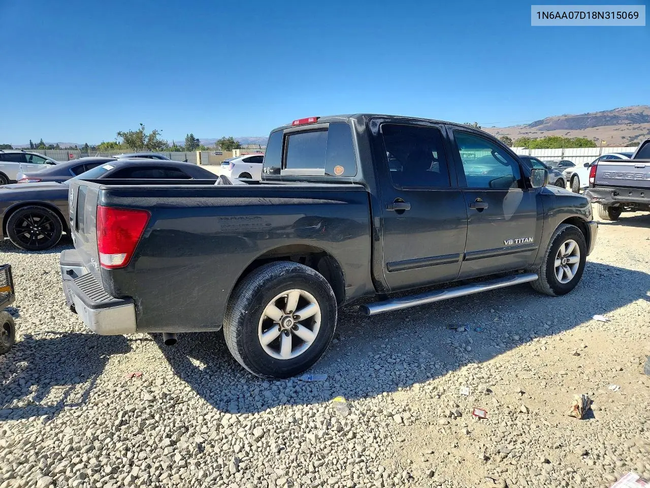 2008 Nissan Titan Xe/Se/Le VIN: 1N6AA07D18N315069 Lot: 60450786