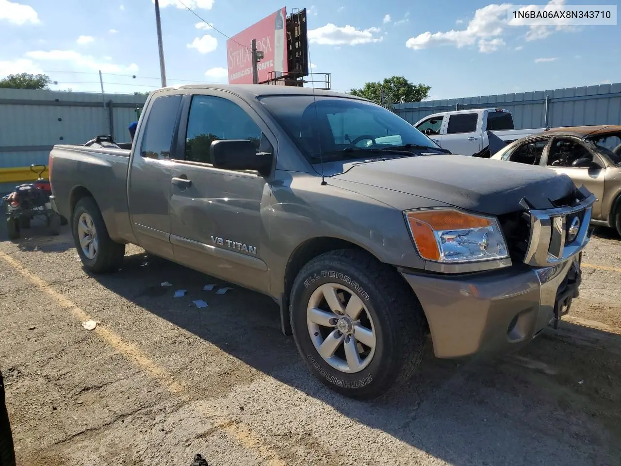 2008 Nissan Titan Xe Ffv VIN: 1N6BA06AX8N343710 Lot: 60491786