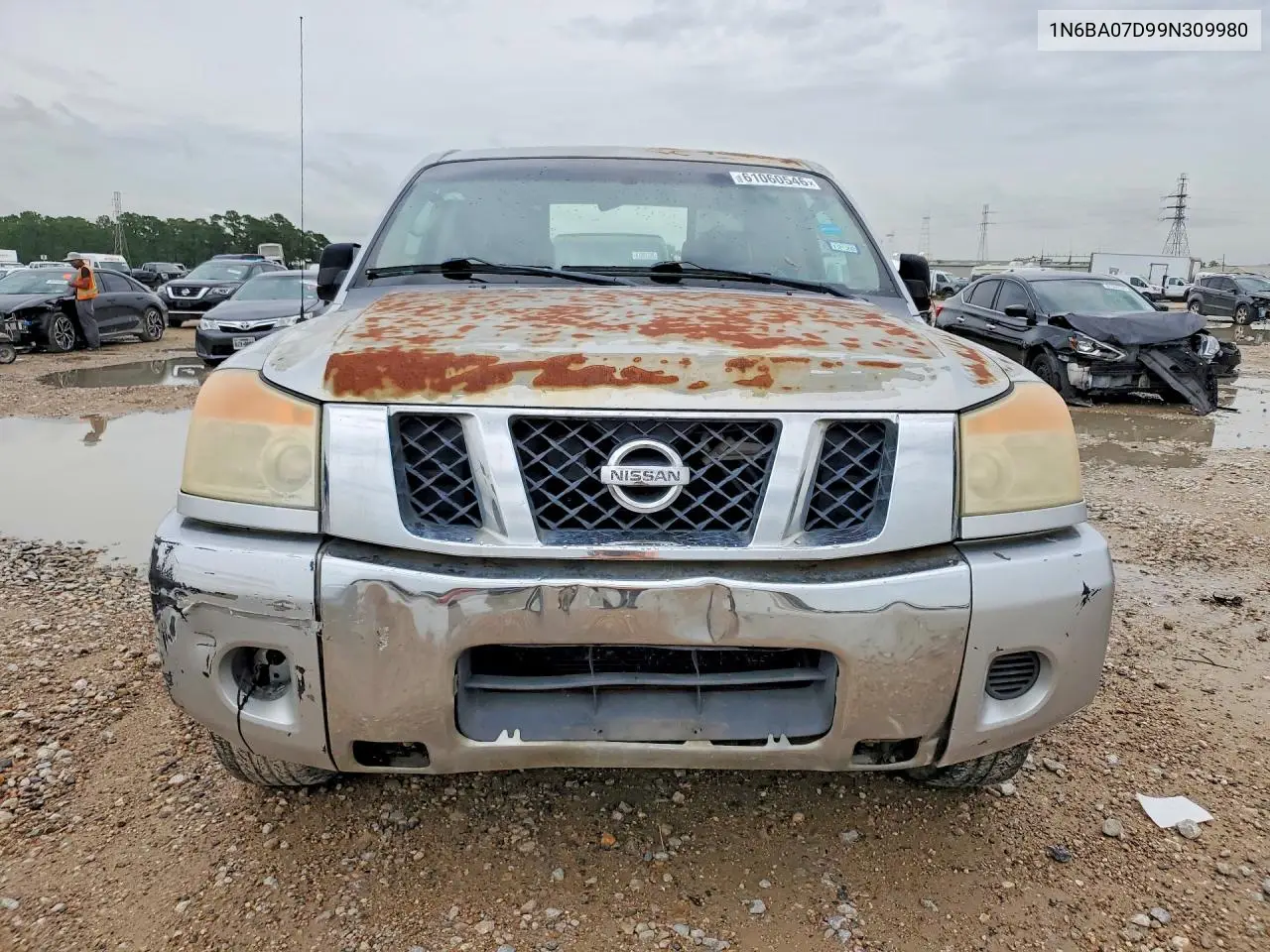 2009 Nissan Titan Xe Ffv VIN: 1N6BA07D99N309980 Lot: 61060546