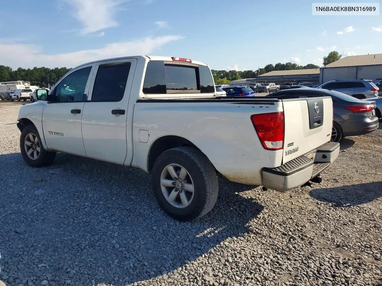 2011 Nissan Titan S VIN: 1N6BA0EK8BN316989 Lot: 59075536