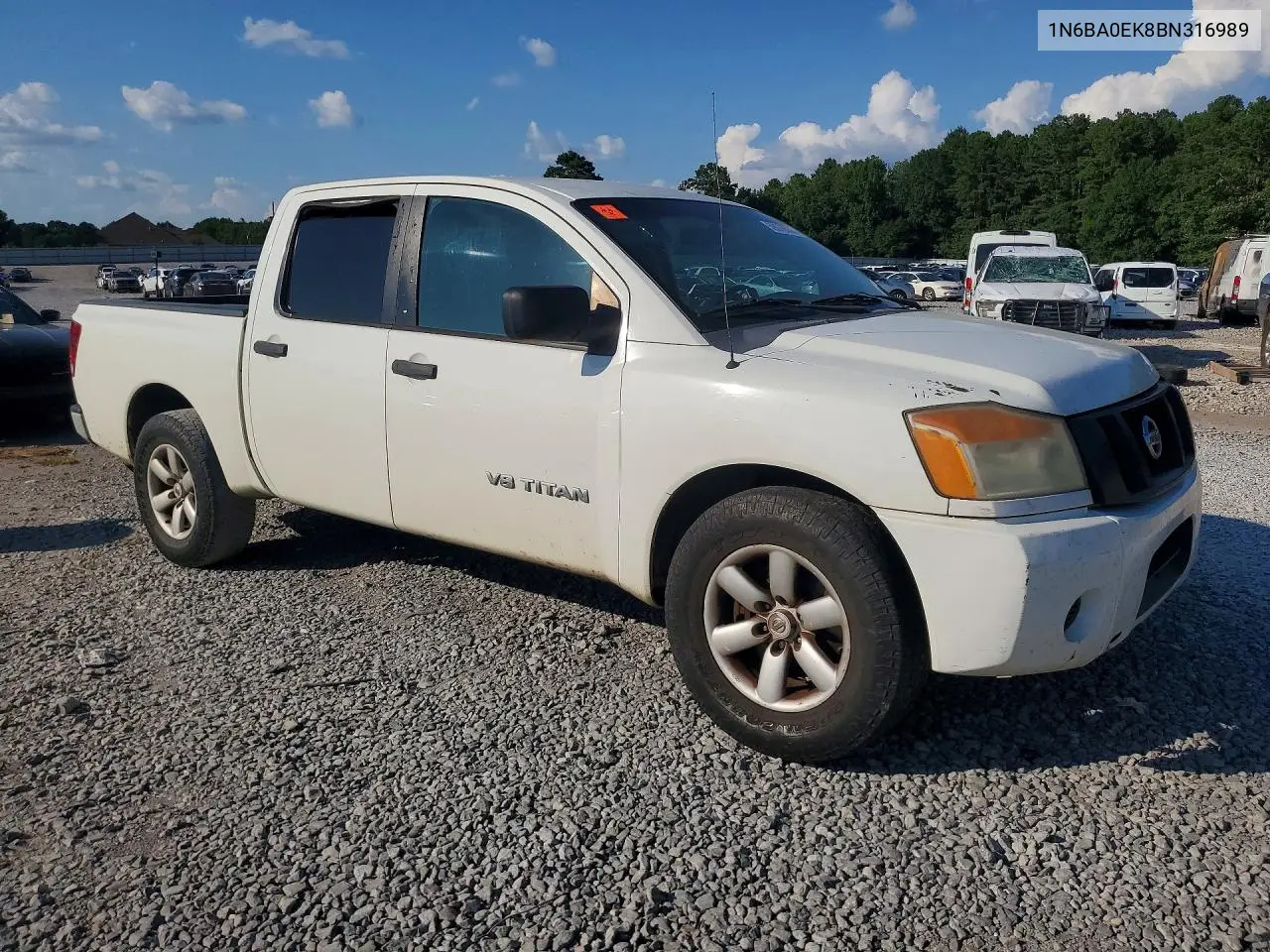 2011 Nissan Titan S VIN: 1N6BA0EK8BN316989 Lot: 59075536